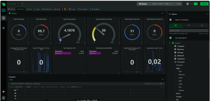  Netdata Echtzeit-Monitoring 