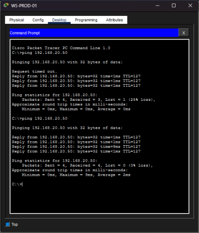 Erfolgreicher Ping Test (Nach ARP-Request) Erfolgreicher Ping Test (Nach ARP-Request)